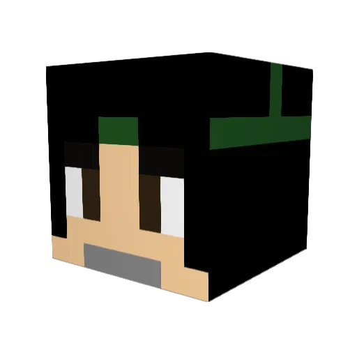 Tharianna Minecraft avatar head, 3D render