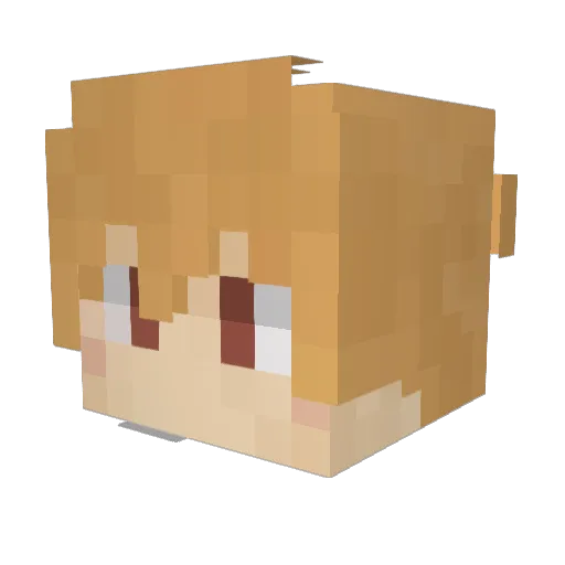 Tharinh Minecraft avatar head, 3D render