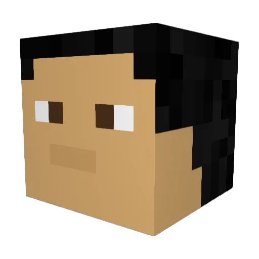 Tharoah Minecraft avatar head, 3D render