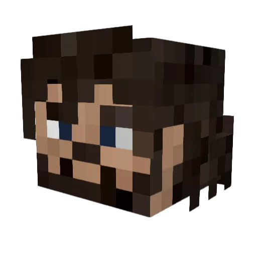 Tharobiiceii Minecraft avatar head, 3D render