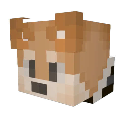 Tharpa Minecraft avatar head, 3D render