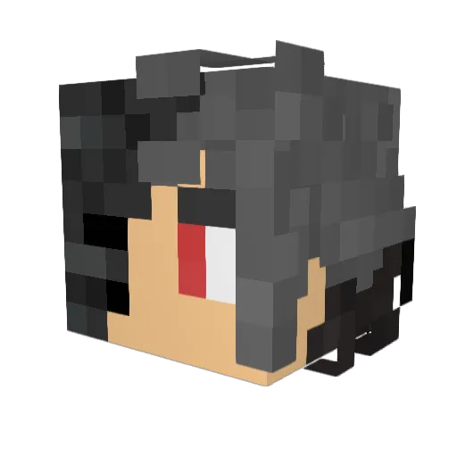 Tharuviel Minecraft avatar head, 3D render