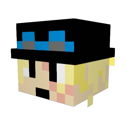 ThatBandits Minecraft avatar head, 3D render