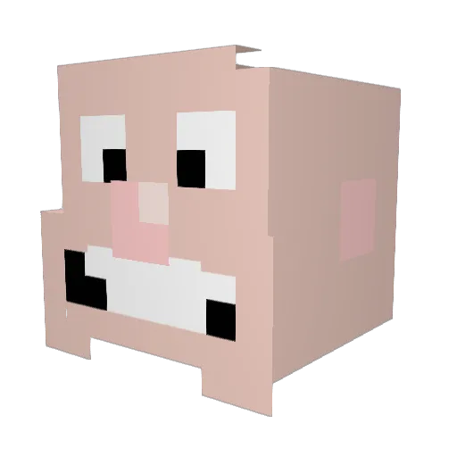 ThatBeanQueen Minecraft avatar head, 3D render