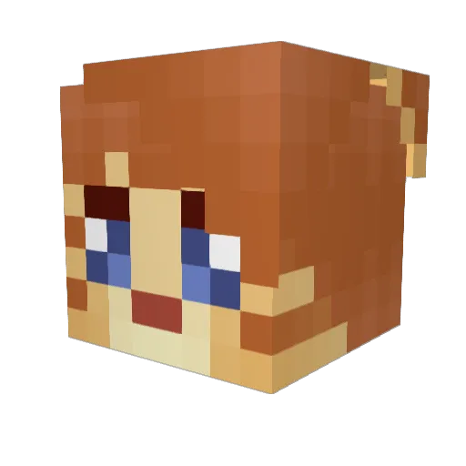 ThatCalicoRay Minecraft avatar head, 3D render