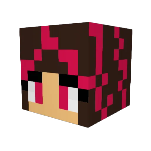 ThatCherryBomb Minecraft avatar head, 3D render