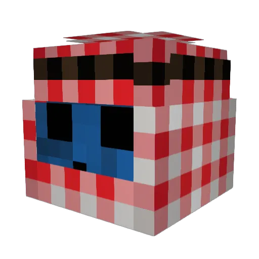 ThatCopy Minecraft avatar head, 3D render