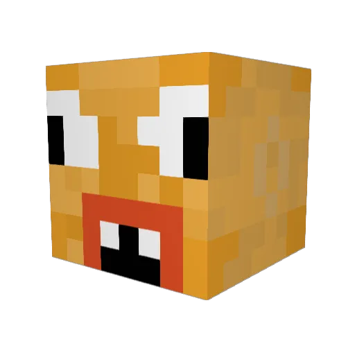 ThatCraftyCarms Minecraft avatar head, 3D render
