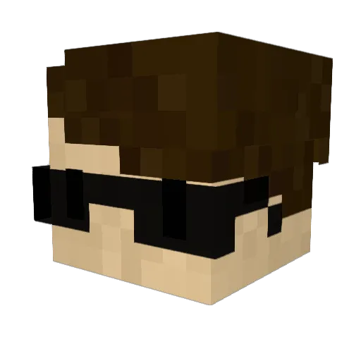 ThatGameNoob Minecraft avatar head, 3D render