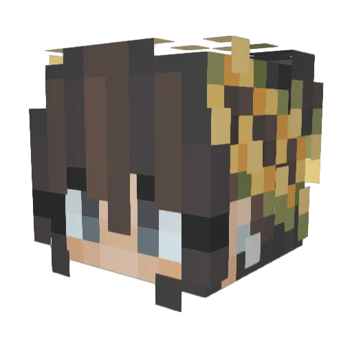ThatGaming Minecraft avatar head, 3D render