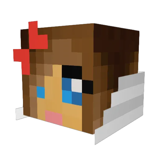 ThatGamingChick Minecraft avatar head, 3D render