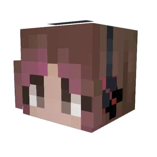ThatGirlKae Minecraft avatar head, 3D render