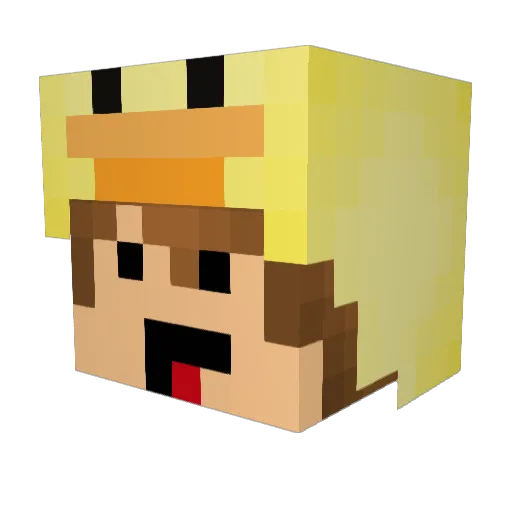 ThatGuy77 Minecraft avatar head, 3D render
