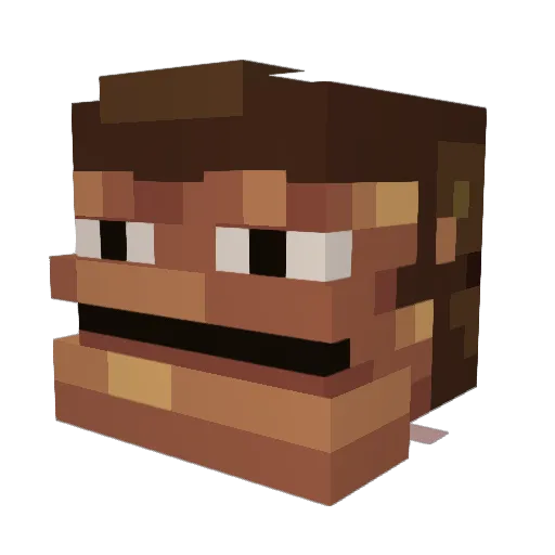 ThatGuy9000 Minecraft avatar head, 3D render