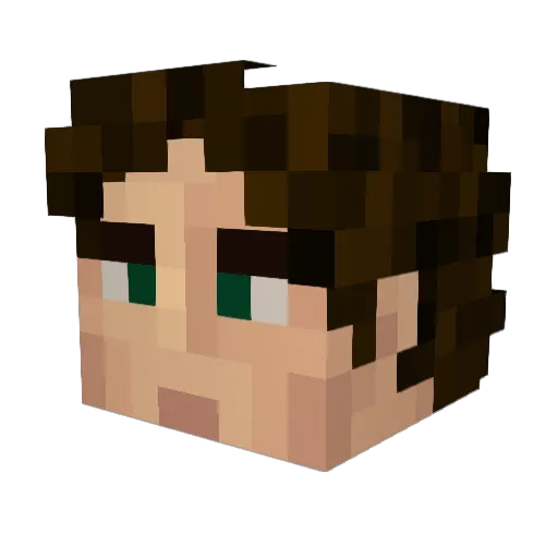 ThatGuyBitter Minecraft avatar head, 3D render
