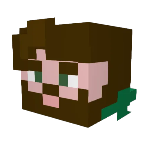 ThatGuyHydra Minecraft avatar head, 3D render