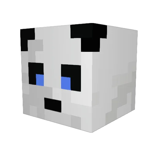 ThatGuyPandaa Minecraft avatar head, 3D render
