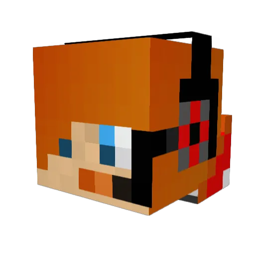 ThatGuyyMeta Minecraft avatar head, 3D render