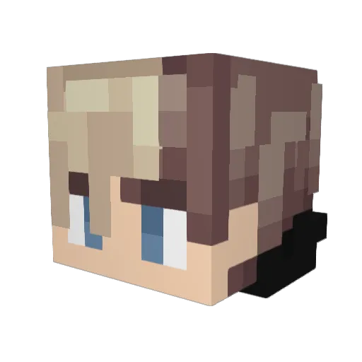 ThatKidClue Minecraft avatar head, 3D render