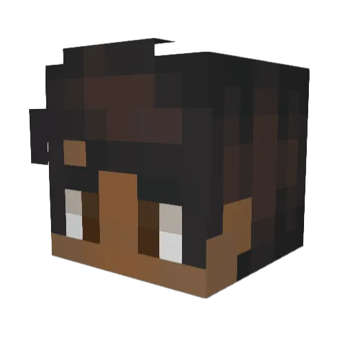 ThatManBobo Minecraft avatar head, 3D render