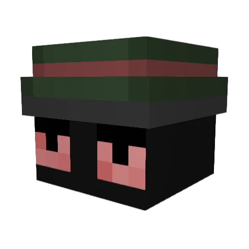 ThatMelondy Minecraft avatar head, 3D render