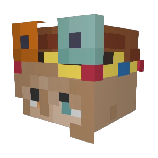 ThatMysterySmile Minecraft avatar head, 3D render
