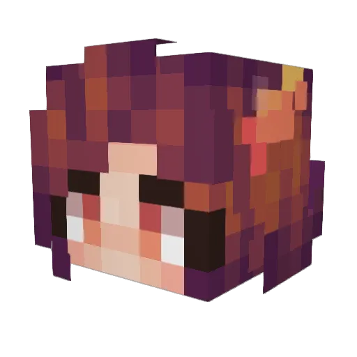 ThatNelleGirl Minecraft avatar head, 3D render
