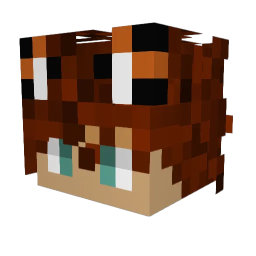 ThatNerdyCat Minecraft avatar head, 3D render