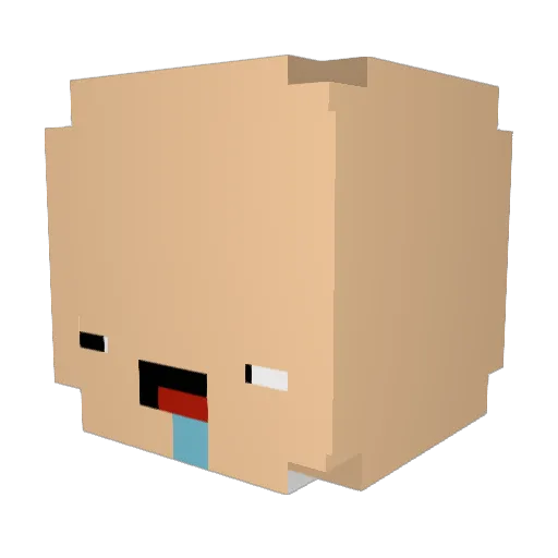 ThatNubb Minecraft avatar head, 3D render