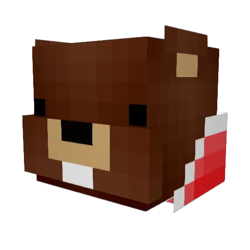 ThatOneBeaver Minecraft avatar head, 3D render
