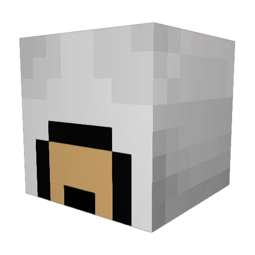 ThatOneWolf22 Minecraft avatar head, 3D render