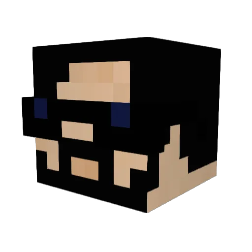 ThatPartyGuy Minecraft avatar head, 3D render