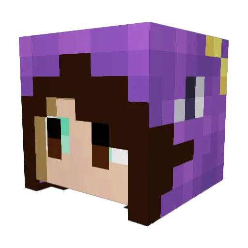 ThatPurpleDerg Minecraft avatar head, 3D render