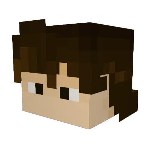 ThatPurplePig Minecraft avatar head, 3D render