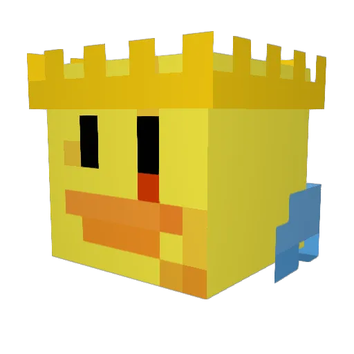 ThatQuack Minecraft avatar head, 3D render