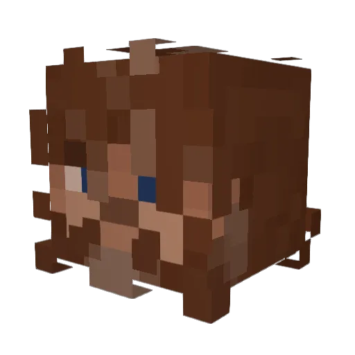 ThatRareAxolotl Minecraft avatar head, 3D render