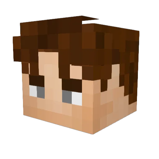 ThatRedSlime Minecraft avatar head, 3D render
