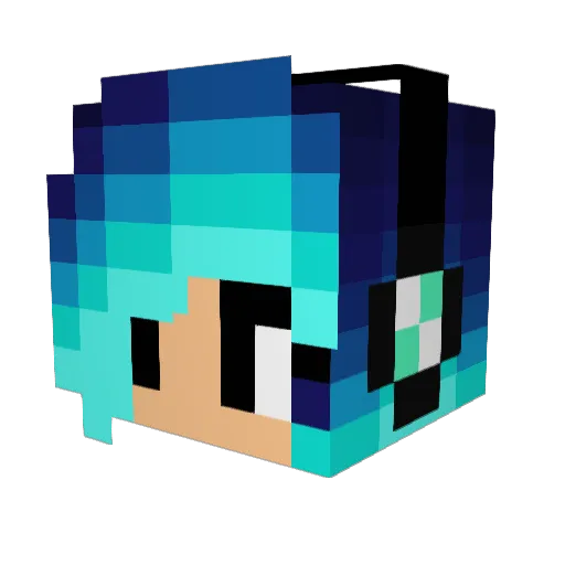 ThatSpooks Minecraft avatar head, 3D render
