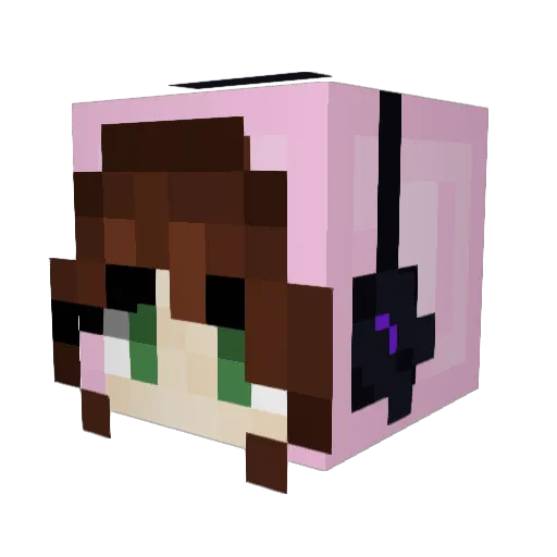 ThatUkeGirl Minecraft avatar head, 3D render