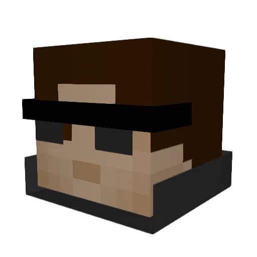 ThatWackyCruton Minecraft avatar head, 3D render
