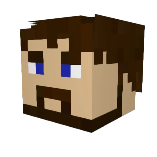ThatZeek Minecraft avatar head, 3D render