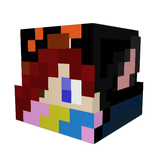 That_Gay_Axolotl Minecraft avatar head, 3D render