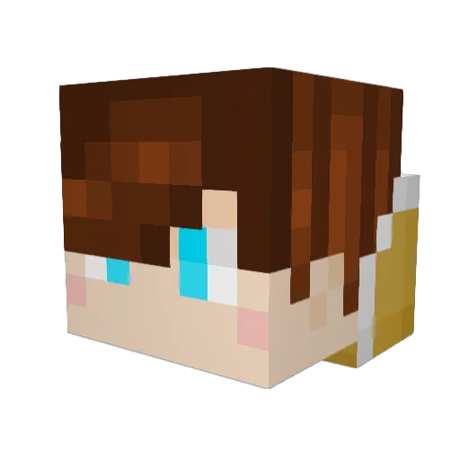 That_Golden_Dude Minecraft avatar head, 3D render