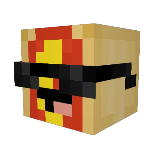 ThataX1 Minecraft avatar head, 3D render
