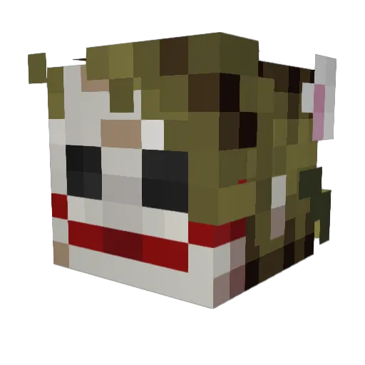 Thatch77 Minecraft avatar head, 3D render
