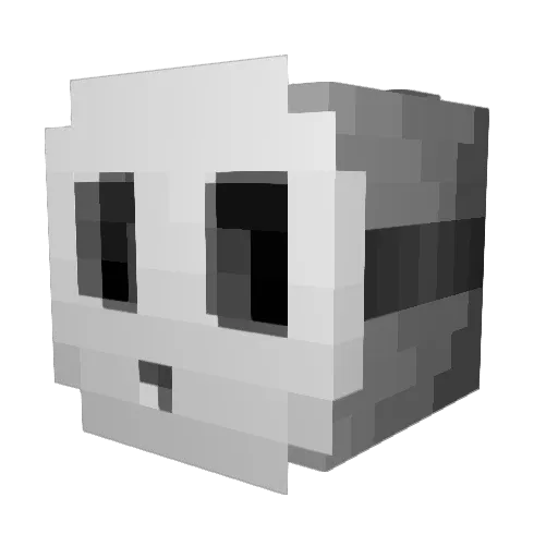 Thatdudefury Minecraft avatar head, 3D render