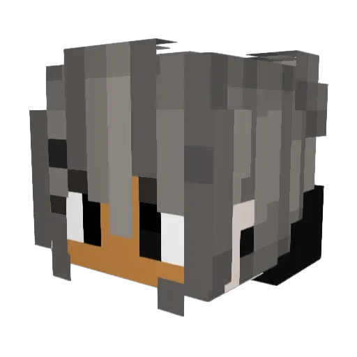 Thatgirlk Minecraft avatar head, 3D render