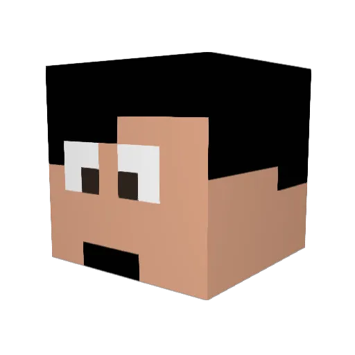 Thatguy100001 Minecraft avatar head, 3D render