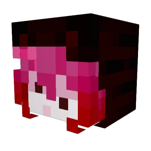 Thatlilwitch Minecraft avatar head, 3D render