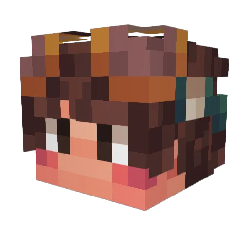 ThatsCube Minecraft avatar head, 3D render